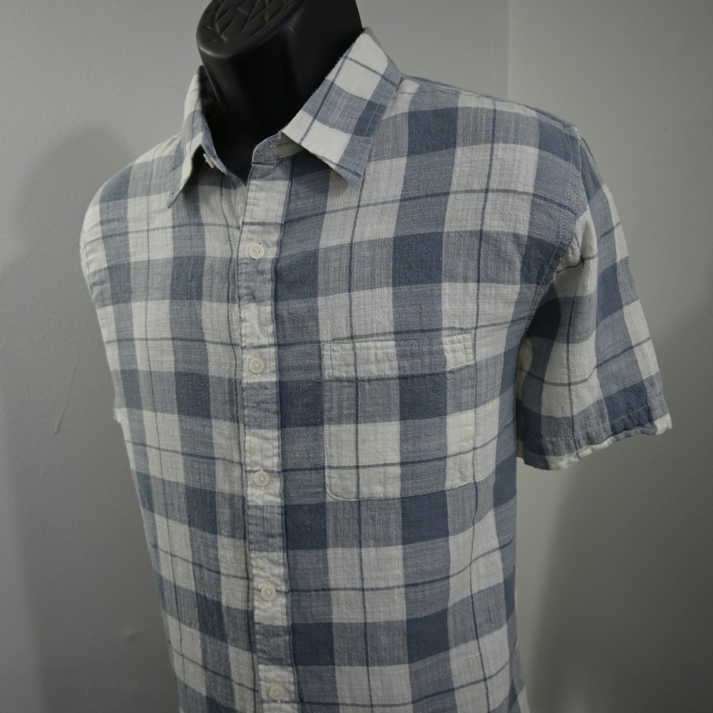 The Normal Brand Button Up Mens Large Plaid Short Sleeve Cotton Casual